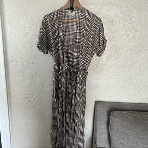Urban Outfitters Gabrielle Woven Midi Wrap Dress